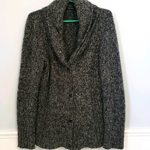 Daisy Fuentes Salt/Pepper Cozy Cardigan - Picture 2 of 4